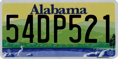 AL license plate 54DP521