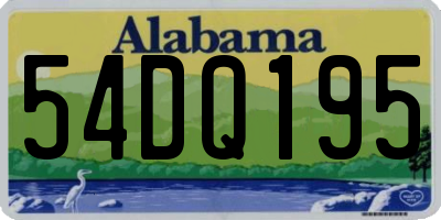 AL license plate 54DQ195