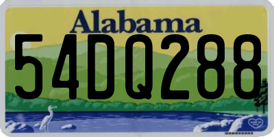 AL license plate 54DQ288