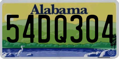 AL license plate 54DQ304