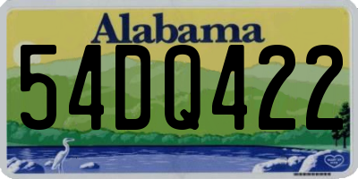AL license plate 54DQ422