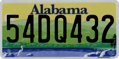 AL license plate 54DQ432