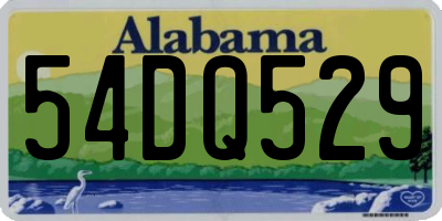 AL license plate 54DQ529