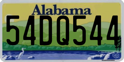 AL license plate 54DQ544