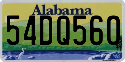 AL license plate 54DQ560