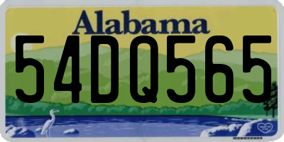 AL license plate 54DQ565