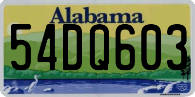 AL license plate 54DQ603