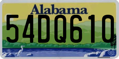 AL license plate 54DQ610
