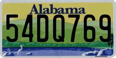 AL license plate 54DQ769