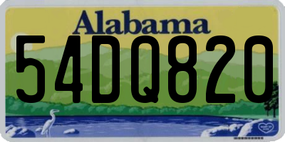 AL license plate 54DQ820