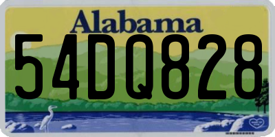 AL license plate 54DQ828