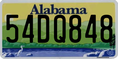 AL license plate 54DQ848