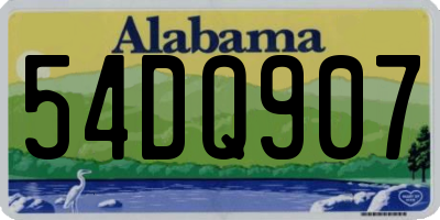 AL license plate 54DQ907