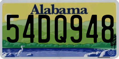 AL license plate 54DQ948