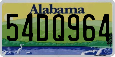 AL license plate 54DQ964