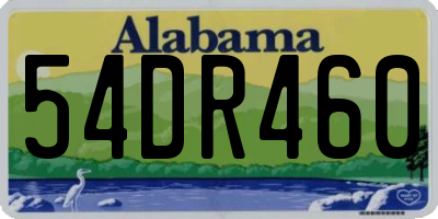 AL license plate 54DR460