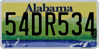 AL license plate 54DR534