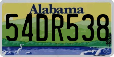 AL license plate 54DR538