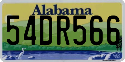 AL license plate 54DR566
