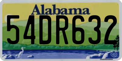 AL license plate 54DR632
