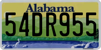 AL license plate 54DR955