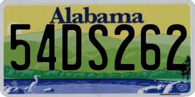 AL license plate 54DS262