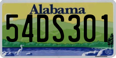 AL license plate 54DS301