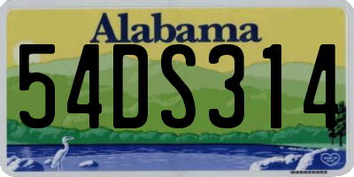 AL license plate 54DS314