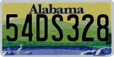 AL license plate 54DS328