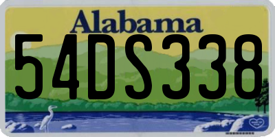AL license plate 54DS338