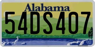 AL license plate 54DS407