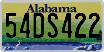 AL license plate 54DS422