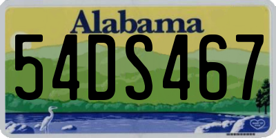AL license plate 54DS467