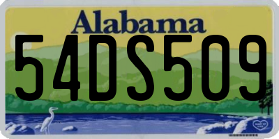 AL license plate 54DS509