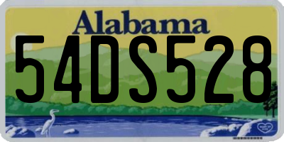 AL license plate 54DS528