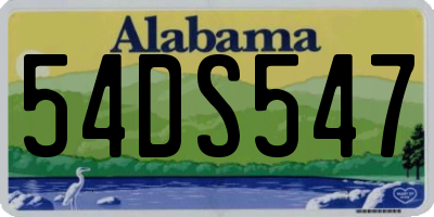 AL license plate 54DS547