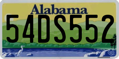 AL license plate 54DS552