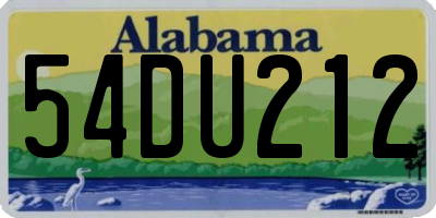 AL license plate 54DU212