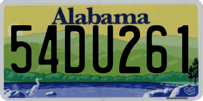 AL license plate 54DU261