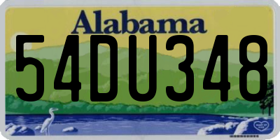 AL license plate 54DU348