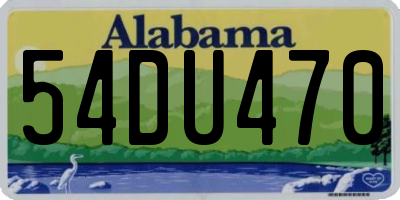 AL license plate 54DU470
