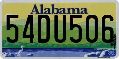 AL license plate 54DU506