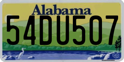 AL license plate 54DU507