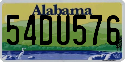 AL license plate 54DU576