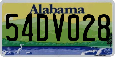 AL license plate 54DV028