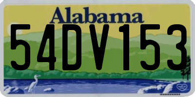 AL license plate 54DV153