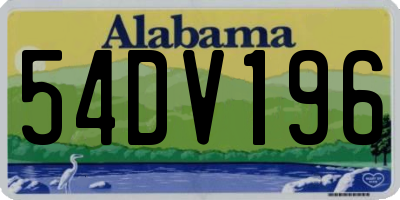 AL license plate 54DV196