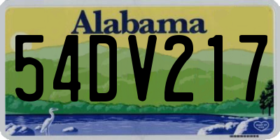 AL license plate 54DV217