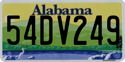 AL license plate 54DV249