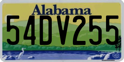 AL license plate 54DV255